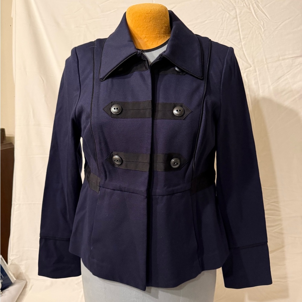 CAbi Dark Blue Double-Breasted Pea Coat